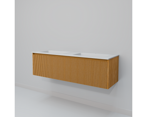 Тумба с раковиной Art Decco Elizabeth AEL14W11D100, 140 см, белый дуб