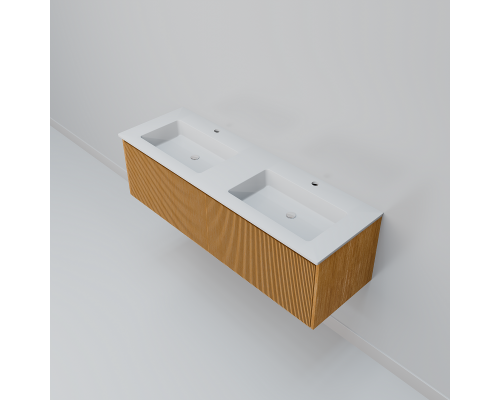 Тумба с раковиной Art Decco Elizabeth AEL14W11D200, 140 см, белый дуб