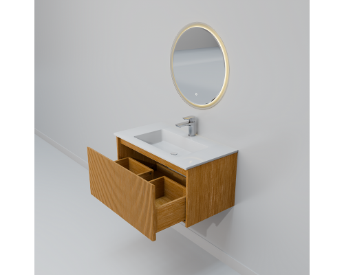 Комплект мебели Art Decco Elizabeth AEL08W11S1MF, 80 см, белый дуб