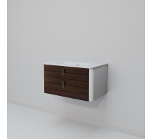 Тумба с раковиной Art Decco Gabriella AGB08W24S100, 80 см, черный орех/белый