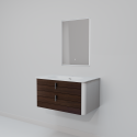 Комплект мебели Art Decco Gabriella AGB08W24S1M0, 80 см, черный орех/белый