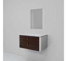 Комплект мебели Art Decco Gabriella AGB08W24S1M0, 80 см, черный орех/белый