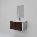 Комплект мебели Art Decco Gabriella AGB08W24S1MF, 80 см, черный орех/белый