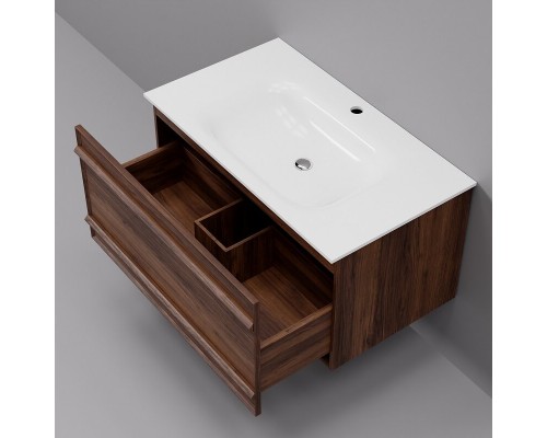 Тумба с раковиной Art Decco Bridget ABR08W22S100, 80 см, черный орех