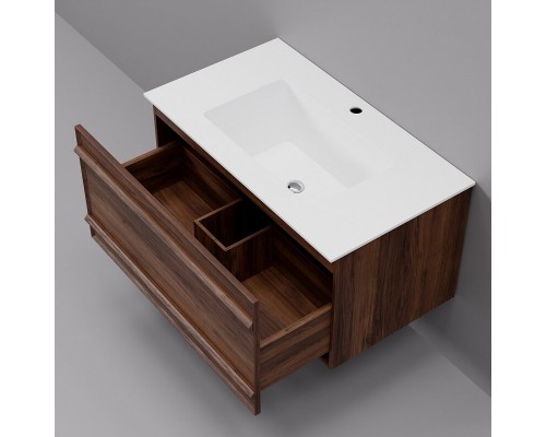 Тумба с раковиной Art Decco Bridget ABR08W22S200, 80 см, черный орех