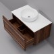 Тумба с раковиной Art Decco Bridget ABR08W22S300, 80 см, черный орех
