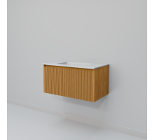 Тумба с раковиной Art Decco Elizabeth AEL08W11S100, 80 см, белый дуб