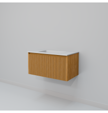 Тумба с раковиной Art Decco Elizabeth AEL08W11S200, 80 см, белый дуб