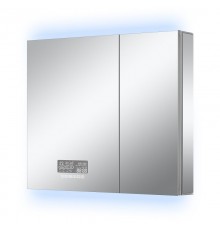 Зеркальный шкаф Art Decco Celestial Glow ACG07680MC, 70 см, сенсорный, подсветка, часы, bluetooth-динамик, антизапотевание
