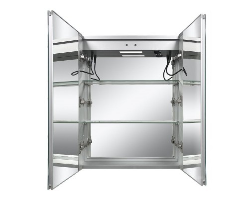 Зеркальный шкаф Art Decco Celestial Glow ACG07680MC, 70 см, сенсорный, подсветка, часы, bluetooth-динамик, антизапотевание