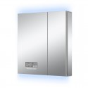 Зеркальный шкаф Art Decco Celestial Glow ACG06080MC, 60 см, сенсорный, подсветка, часы, bluetooth-динамик, антизапотевание