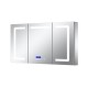 Зеркальный шкаф Art Decco Oceanic Charm AOC12080MC, 120 см, сенсорный, подсветка, часы, bluetooth-динамик, антизапотевание