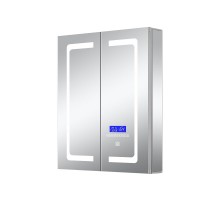 Зеркальный шкаф Art Decco Luminous Sphere ALS06090MC, 60 см, сенсорный, подсветка, часы, bluetooth-динамик, антизапотевание