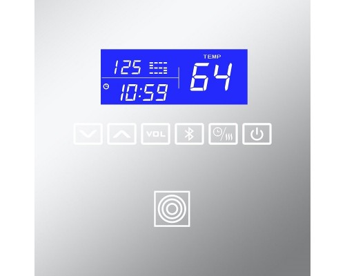 Зеркальный шкаф Art Decco Luminous Sphere ALS06090MC, 60 см, сенсорный, подсветка, часы, bluetooth-динамик, антизапотевание