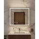 Зеркальный шкаф Art Decco Elysian Reflect AER08070MC, 80 см, сенсорный, подсветка, часы, bluetooth-динамик, антизапотевание, рама белая