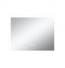 Зеркало Art Decco Aurora Luxe AAL09070M, 91 x 71 см, с подсветкой, сенсорное, антизапотевание, рама белая