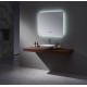 Зеркало Art Decco Baltic Bright ABB09080M, 91 х 81 см, с подсветкой, сенсорное, антизапотевание, bluetooth-динамик, цифровые часы