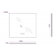 Зеркало Art Decco Baltic Bright ABB09080M, 91 х 81 см, с подсветкой, сенсорное, антизапотевание, bluetooth-динамик, цифровые часы