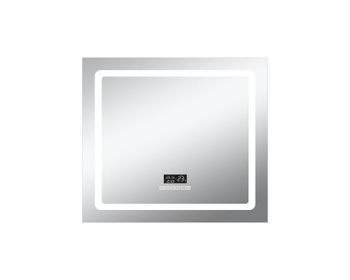Зеркало Art Decco Crystal Clear ACC09080M, 91 х 81 см, с подсветкой, сенсорное, антизапотевание, bluetooth-динамик, цифровые часы