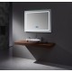 Зеркало Art Decco Crystal Clear ACC12090M, 122 х 91 см, с подсветкой, сенсорное, антизапотевание, bluetooth-динамик, цифровые часы