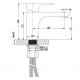 Смеситель для раковины Art Decco Celeste ACL014CPF, хром