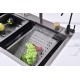 Кухонная мойка Art Decco Elegant Flow AEF116846, 68 см, со смесителем и дозатором, нержавеющая сталь, PVD графит