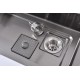 Кухонная мойка Art Decco Elegant Flow AEF116846, 68 см, со смесителем и дозатором, нержавеющая сталь, PVD графит