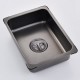 Кухонная мойка Art Decco Elegant Flow AEF116846, 68 см, со смесителем и дозатором, нержавеющая сталь, PVD графит