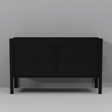 Тумба под раковину ArtDecco Elisa 140 AES14F78D000 напольная черный дуб