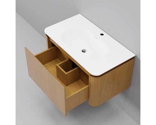 Тумба с раковиной ArtDecco Coco 80 ACC08W14S100 белый дуб
