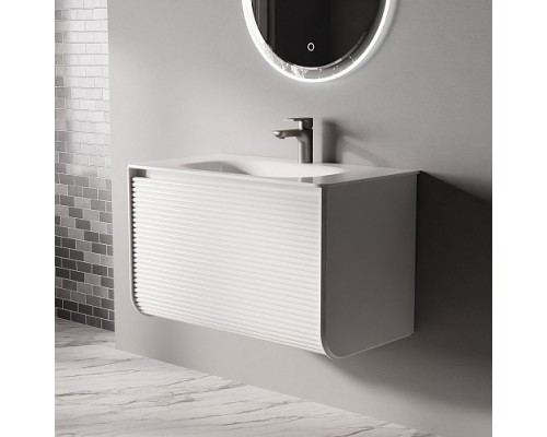 Тумба с раковиной ArtDecco Lucia 80 ALC08W43S100 серый
