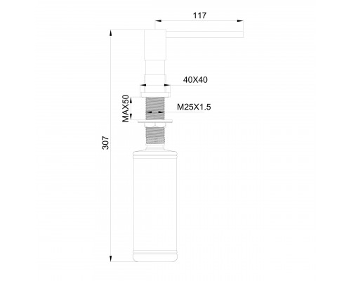 Дозатор мыла WONZON & WOGHAND, Белый матовый (WW-88SD01-MW)