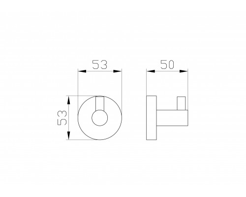 Крючок для ванной WONZON & WOGHAND EASY, Хром (WW-8105)