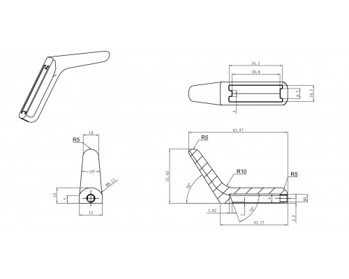 Крючок для ванной WONZON & WOGHAND, Брашированный никель (WW-V4301-BR)