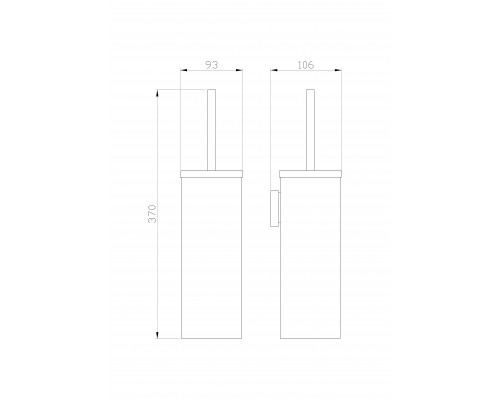 Туалетный ершик в комплекте WONZON & WOGHAND EASY, Хром (WW-8119)