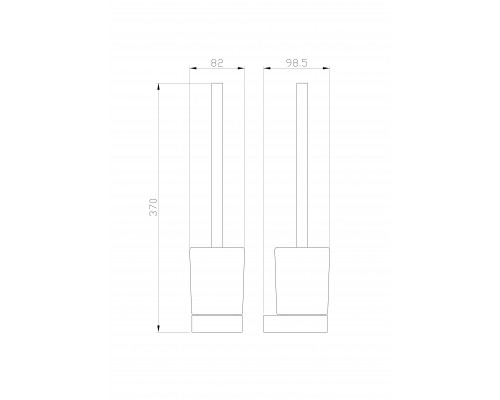 Туалетный ершик в комплекте WONZON & WOGHAND LOTTE, Брашированное золото (WW-8329-BG)
