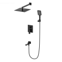 Душевая система встраиваемая WONZON & WOGHAND CUBE 2.0, Черный матовый (WW-88087068-MB)