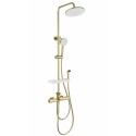 Душевая система с гигиеническим душем и термостатом WONZON & WOGHAND Plate, Брашированное золото (WW-C3017-A1-BG) Душевая система с гигиеническим душем и термостатом WONZON & WOGHAND Plate, Брашированное золото (WW-C3017-A1-BG)