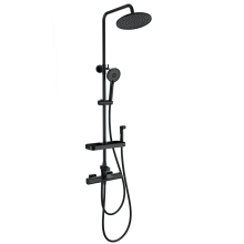Душевая система с термостатом WONZON & WOGHAND Plate, Черный матовый (WW-C3017-A1-MB)
