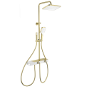 Душевая система с термостатом WONZON & WOGHAND Shelf, Брашированное золото (WW-B4161-BG)