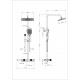 Душевая система с термостатом WONZON & WOGHAND Shelf, Брашированное золото (WW-B4161-BG)