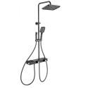 Душевая система с термостатом WONZON & WOGHAND Shelf, Темный графит (WW-B4161-BGG)