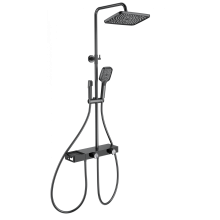Душевая система с термостатом WONZON & WOGHAND Shelf, Темный графит (WW-B4161-BGG)
