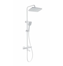 Душевая система с термостатом WONZON & WOGHAND STAY 2, Белый матовый (WW-B3016-T1-MW)