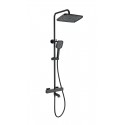 Душевая система с термостатом WONZON & WOGHAND STAY 2, Черный матовый (WW-B3016-T1-MB)
