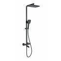 Душевая система с термостатом WONZON & WOGHAND STAY 3, Черный матовый (WW-B3026-T1-MB)