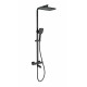 Душевая система с термостатом WONZON & WOGHAND STAY 3, Черный матовый (WW-B3026-T1-MB)