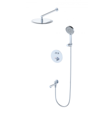 Душевая система с термостатом встраиваемая WONZON & WOGHAND STICK, Хром (WW-88929010-CR)