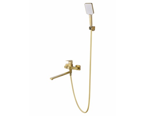 Смеситель для ванны WONZON & WOGHAND FLEX, Брашированное золото (WW-639906-BG)