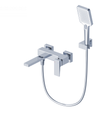 Смеситель для ванны с душем WONZON & WOGHAND CUBE 2.0, Хром (WW-88037068-CR)